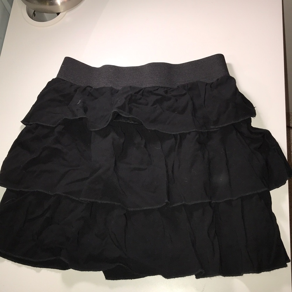 black layered skirt